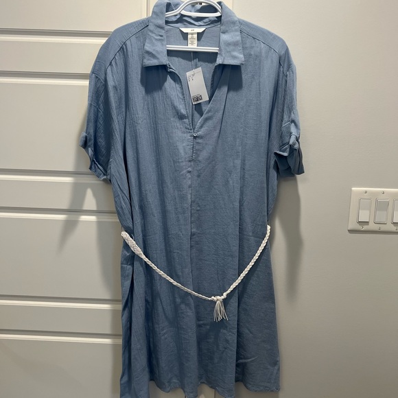 *NWT* H&M Tie Belt Shirt Dress - Picture 3 of 5
